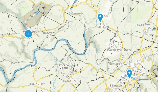 Little Mitton, Lancashire Map