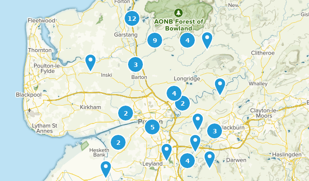 Preston, Lancashire Map
