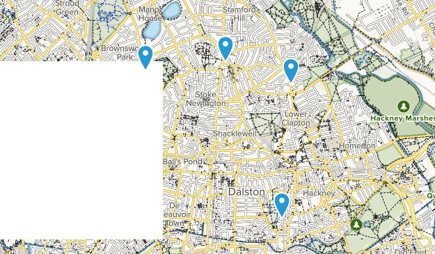 Hackney, London Map