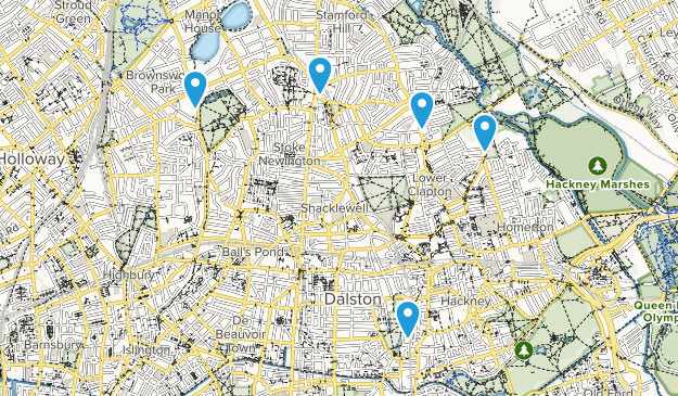 Hackney, London Map