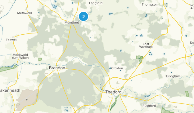 Thetford, Norfolk Map