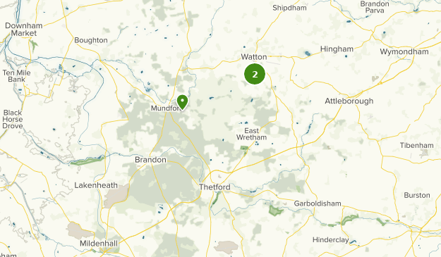 Thetford, Norfolk Map