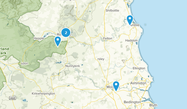 Morpeth, Northumberland Map