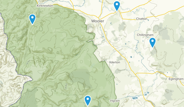 Wooler, Northumberland Map