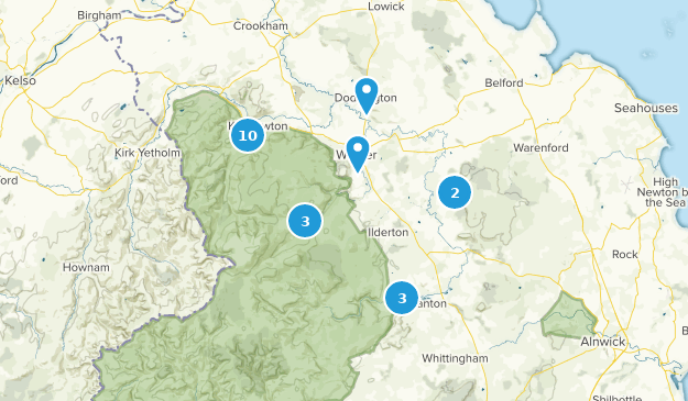 Wooler, Northumberland Map