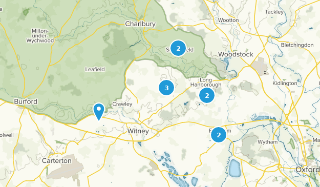 Witney, Oxfordshire Map