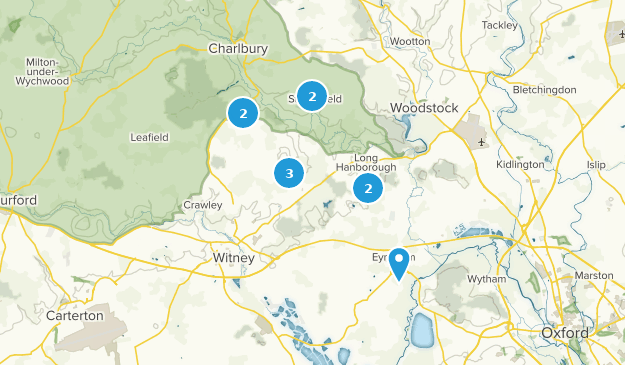 Witney, Oxfordshire Map