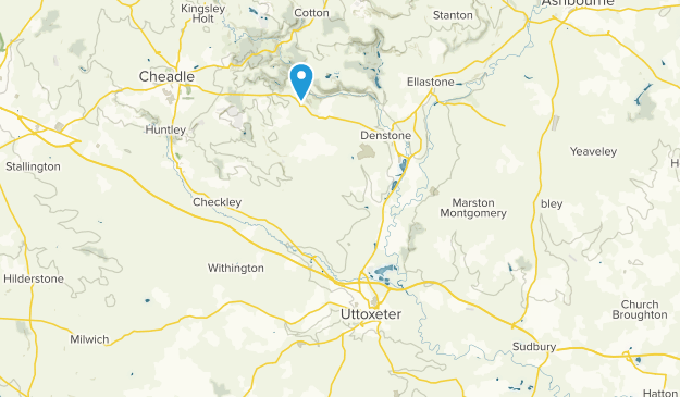 Uttoxeter, Staffordshire Map