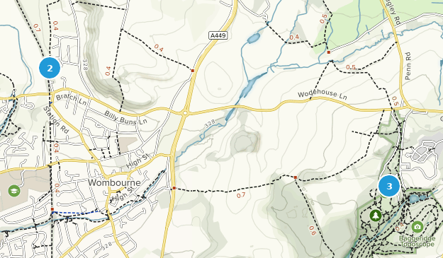 Wombourne, Staffordshire Map