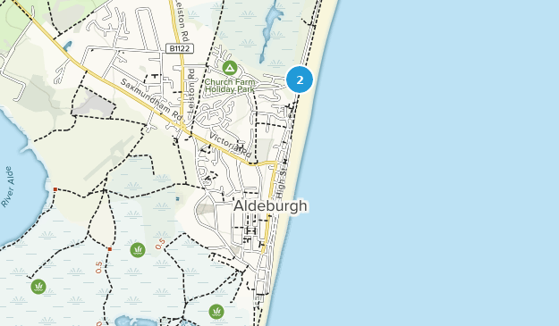 Aldeburgh, Suffolk Map