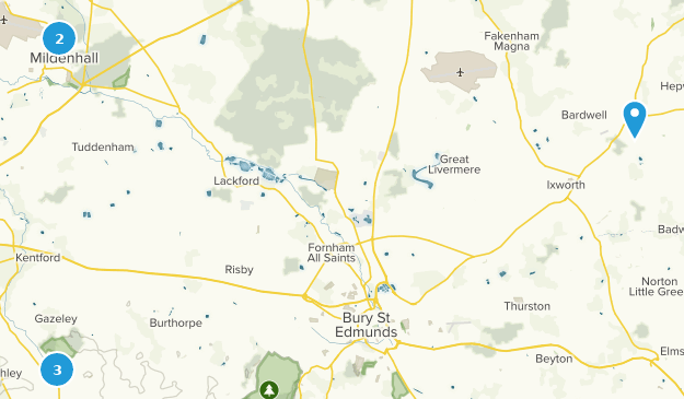 Bury St Edmunds, Suffolk Map