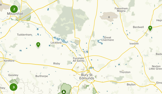 Bury St Edmunds, Suffolk Map