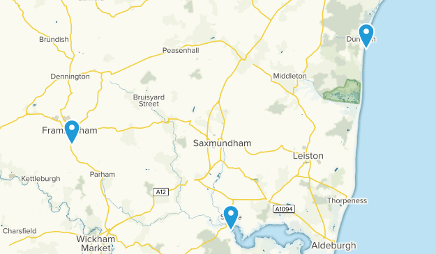 Saxmundham, Suffolk Map