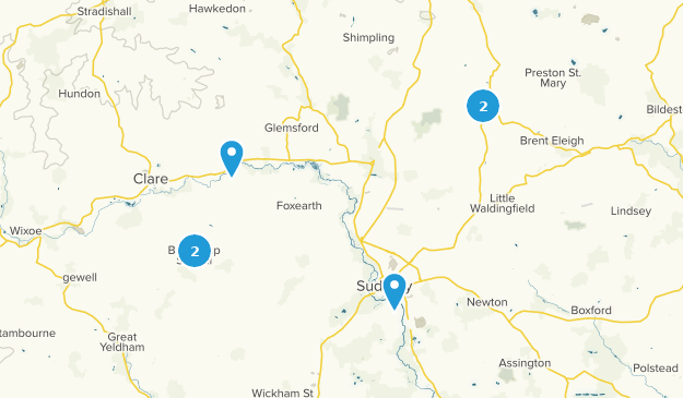 Sudbury, Suffolk Map