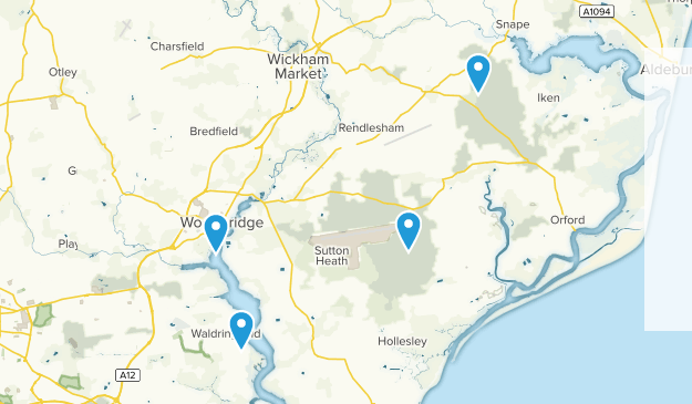 Woodbridge, Suffolk Map