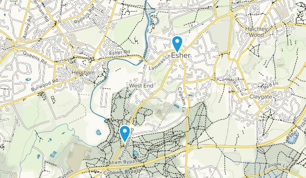 Esher, Surrey Map