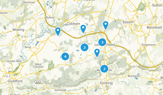 Leatherhead, Surrey Map