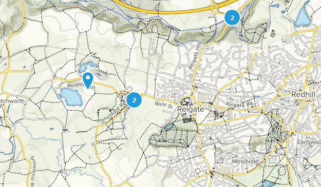 Reigate and Banstead, Surrey Map