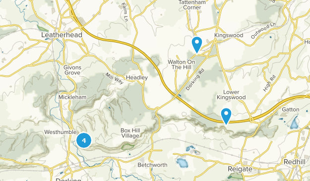 Tadworth, Surrey Map