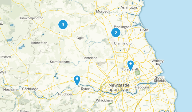 Newcastle upon Tyne, Tyne and Wear Map