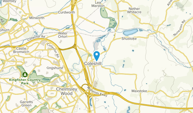 Coleshill, Warwickshire Map