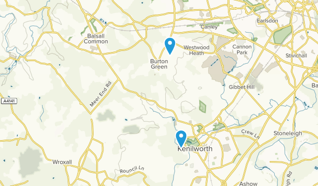 Kenilworth, Warwickshire Map