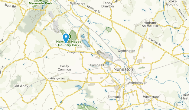 Nuneaton, Warwickshire Map