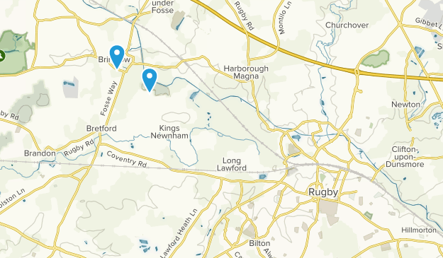 Rugby, Warwickshire Map