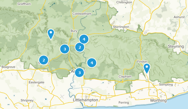 Arundel, Sussex de l'Ouest Map