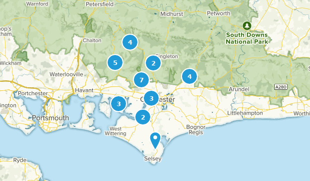 Chichester, West Sussex Map