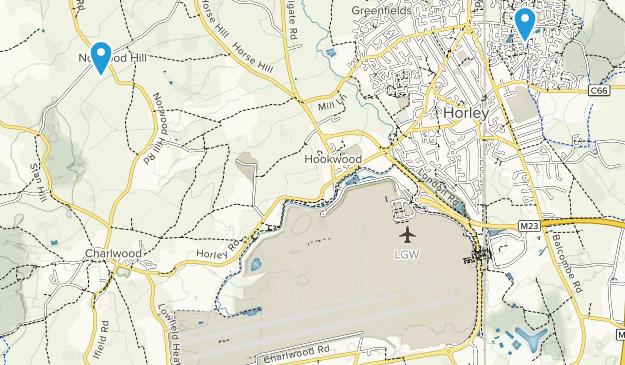 Aeropuerto de Londres-Gatwick, Sussex Occidental Map