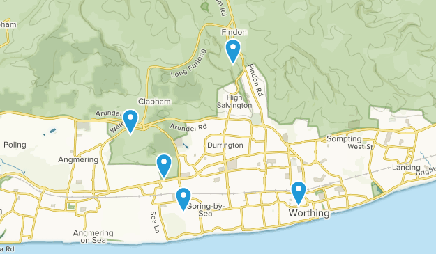 Worthing, West Sussex Map