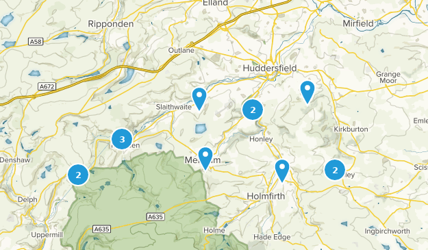 Huddersfield, Yorkshire de l'Ouest Map
