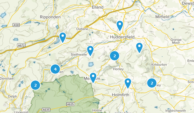 Huddersfield, Yorkshire de l'Ouest Map