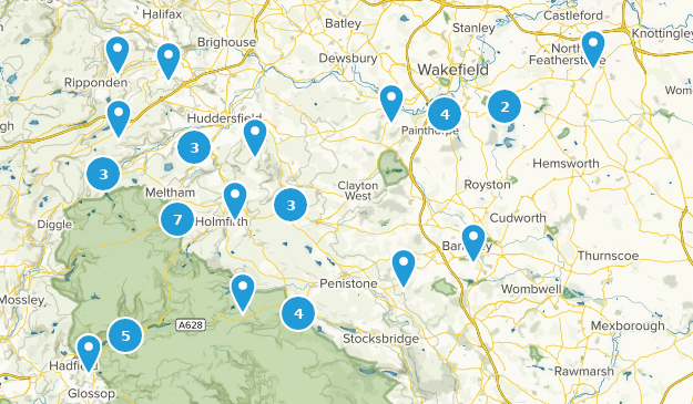 Pontefract, West Yorkshire Map