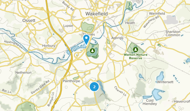 Wakefield, Yorkshire del Oeste Map