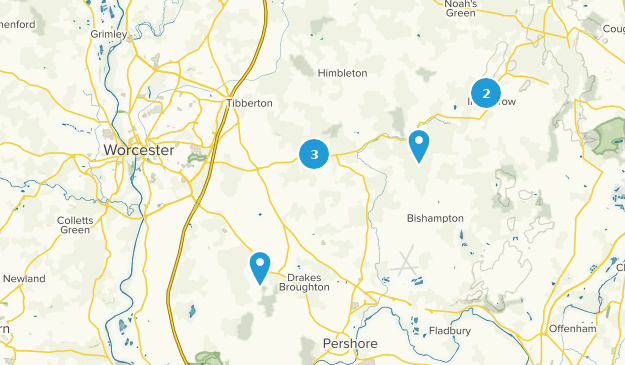 Worcester, Worcestershire Map