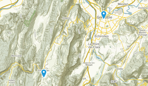 Grenoble, Auvergne-Rhône-Alpes Map