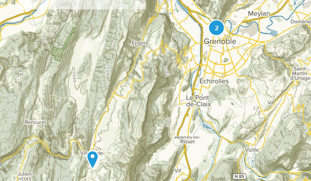 Grenoble, Auvergne-Rhône-Alpes Map