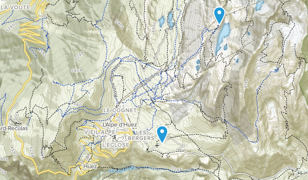 Huez, Auvergne-Rhône-Alpes Map