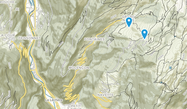La Léchère, Auvergne-Rhône-Alpes Map
