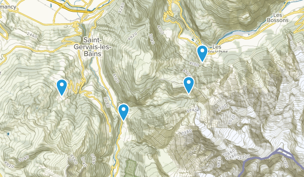 Saint-Gervais-Les-Bains, Auvergne-Rhône-Alpes Map