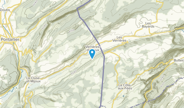 Verrières-de-Joux, Bourgogne-Franche-Comté Map