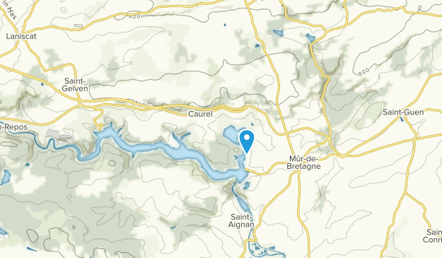 Caurel, Brittany Map