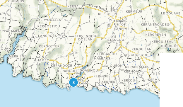 Clohars-Carnoët, Brittany Map