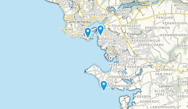 Concarneau, Brittany Map
