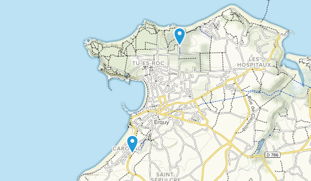 Erquy, Brittany Map