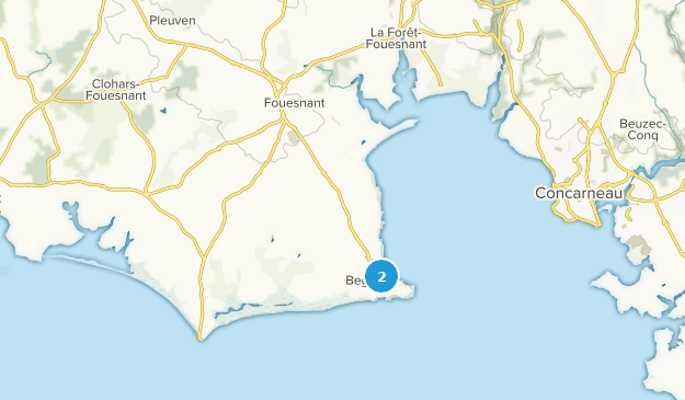 Fouesnant, Brittany Map