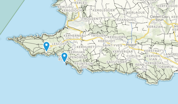 Plogoff, Brittany Map
