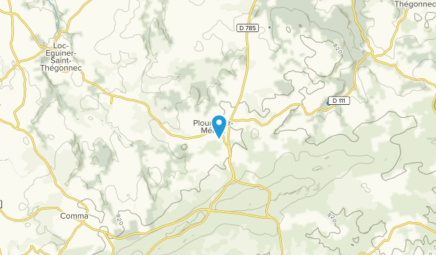 Plounéour-Ménez, Brittany Map